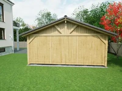 cartport 5x6 meter for render and game with extra formats 3D model