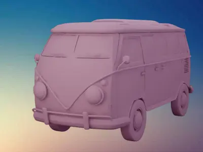 Volkswagen transporter camping 3D model