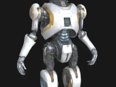 Cyber Guardian robot Free low-poly 3D model