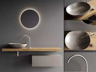 Falper Viaveneto Vanity Unit Set 3 3D model