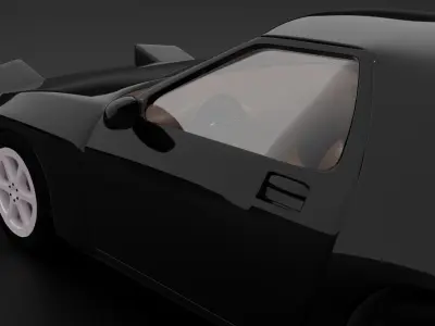 Mazda RX7 FC3S Low-poly 3D model