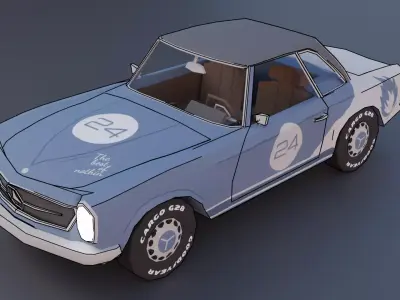 Mercedes Benz SL 280 Low-poly 3D model
