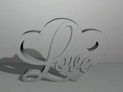 Vintage Valentines Day Decor 1 Low-poly 3D model