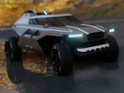 Monster rally 4x4 concept car design 3D model