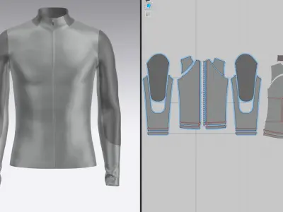 Male Running Top  3D model