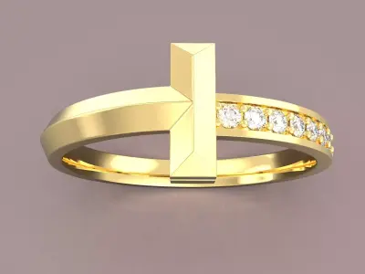 Tiffny T1 ring unisex  3D print model