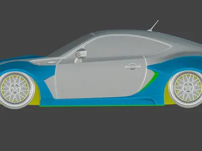 TOYOTA 86 ROBOT FT RALLYBACKER Low-poly 3D model