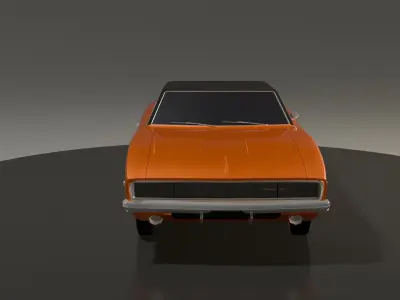 Dodge Charger RT 1968 low-poly Low-poly 3D model