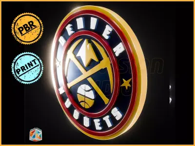 Denver Nuggets logo - Cinematic - 3D print 3D model