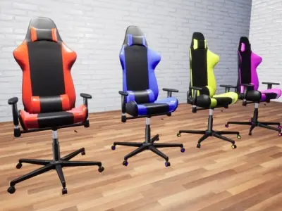 Low-Poly Gaming Chair Low-poly 3D model