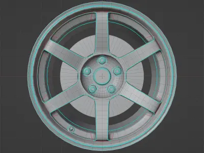 TE37 - Wheels - Game Ready Low-poly 3D model