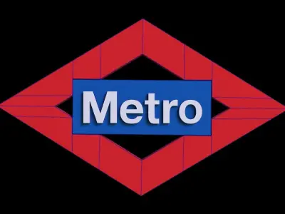 Madrid Metro Logo 3D model