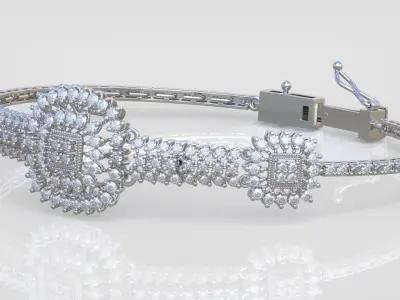 Exclusive Bracelet model 3D printable model 0030-15 3D print model
