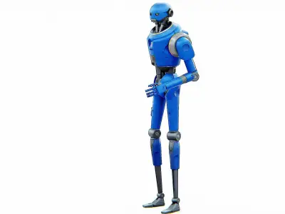 PROTOCOL DROID V-2 Rigged for Unreal Engine - Unity - MIXAMO 3D model