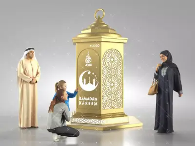 Ramadan Decoration Arabic Lantern EID  SETUP Islamic 3D model 3D model