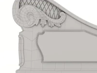 Bed Ornament Frame 6 - For CNC and Interior 3D model