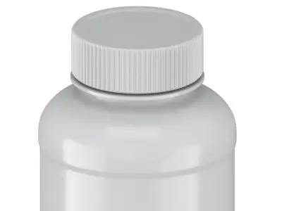 Plastic Bottle White 01 3D model