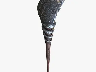 Snake Staff Low-poly 3D model