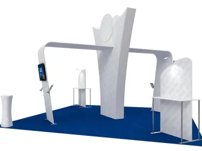 Exhibition booth 20x20ft 3DM020 3D model