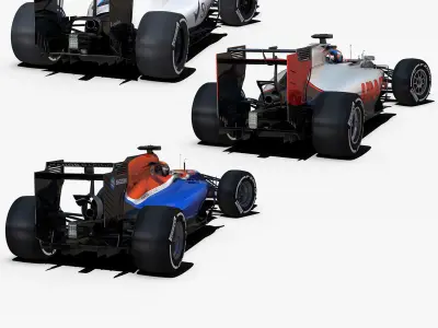 Formula 1 2016 car pack 2 Low-poly 3D model