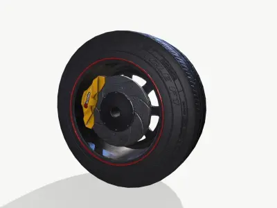 Rally wheel Eagle F1 Low-poly 3D model