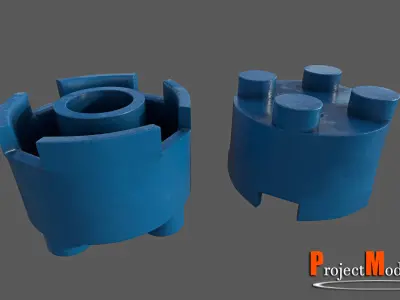 Building Block-Pack002 Low-poly 3D model