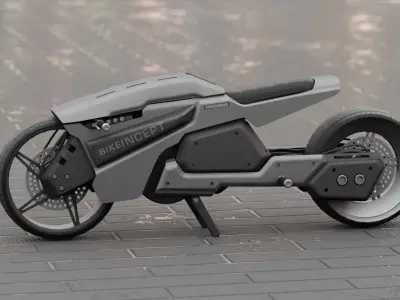 CONCEPT MOTORBIKE C-500 rigged 3D model