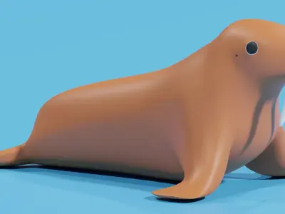 Cartoon Walrus 3D model
