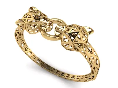 Leopard or Panther head set 3D print model