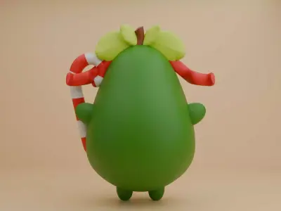 Christmas avocado figure  3D print model