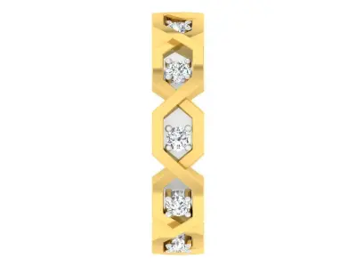 DIAMOND BAND RING R6 3D print model