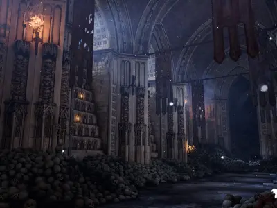 The Grand Ossuary Low-poly 3D model