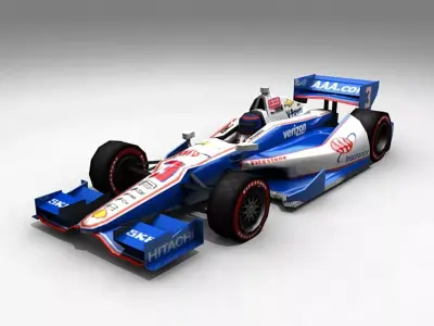 Game Ready Indycar 3D Model Low-poly 3D model