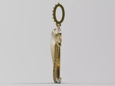 Double tiger stl 3d jewelry stl 3d pendant jp0404 3D print model