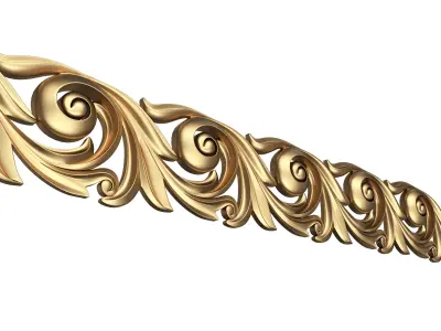 Ornament Element Molding 023 Low-poly 3D model