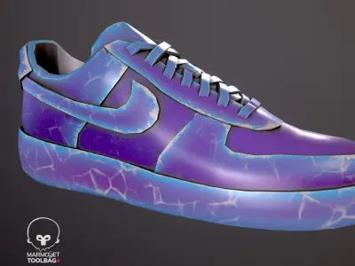 Nike Air Force 1  kit 18 custom  Low-poly game ready pbr  Low-poly 3D model