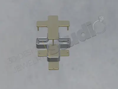 Russian luxury Cross multi parts 3d model 3D print model