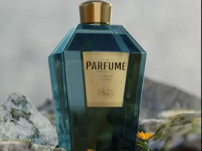 Elegant Perfume Bottle 3D Model 3D model