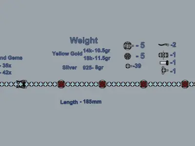 Tennis Bracelet 3D print model purchase
