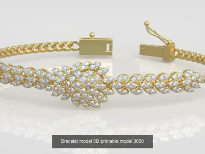 Bracelet and Earring Set 3D printable model 0113 3D Model Pack