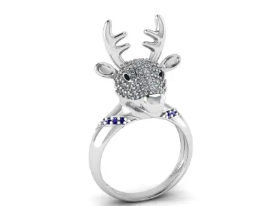 deer ring 3D print model