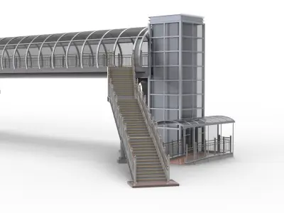 Overpass bridge 3D model