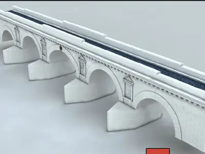Imperial Ancient Roman Bridge A 3D model