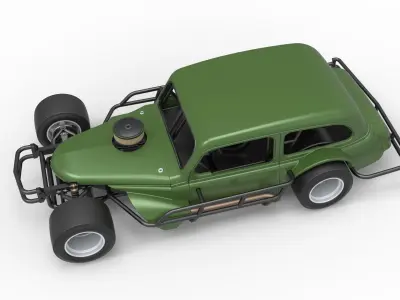 Vintage Asphalt Modified stock car V7 Scale 1 to 25 3D print model