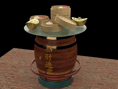 Chinese dim sum 3D model