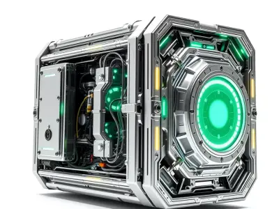 Futuristic Energy Core model pack Low-poly 3D model