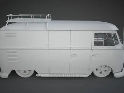 VW T1 Custom Bus 3D model