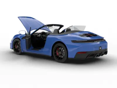 Porsche 911 Carrera GTS Cabrio 2025 HQ 3d model 3D model