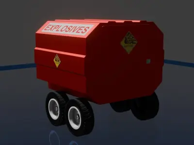 Trailer Explosives Low-poly 3D model