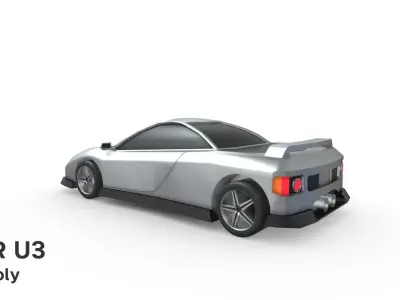 Car U3 Lowpoly Low-poly 3D model